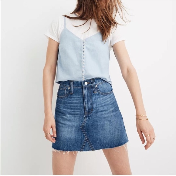 Madewell Dresses & Skirts - Madewell Rigid A-Line Denim Mini Skirt